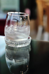  Ice in glass little water