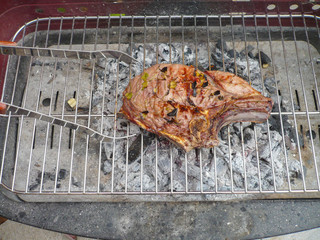 Steak on bbq