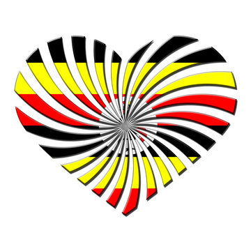 recommend clip art: Uganda 3D heart shaped flag