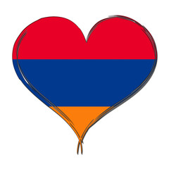 Fototapeta premium Armenia 3D heart shaped flag