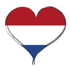 Holland 3D heart shaped flag