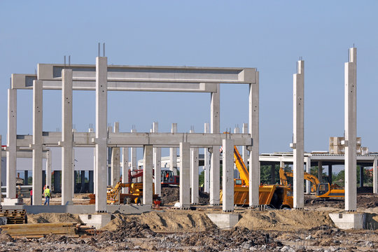 new shopping mall construction site