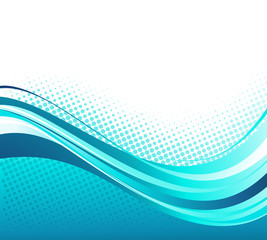 Abstract curved lines background. Template brochure design