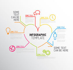 Vector Heart Infographic report template