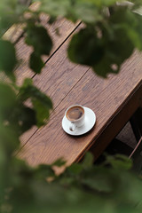 Coffee cup on Wooden Table