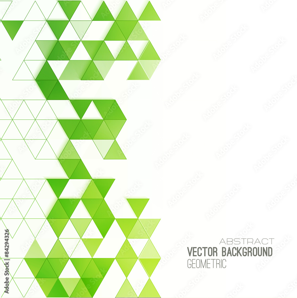 Poster abstract color triangles poster.