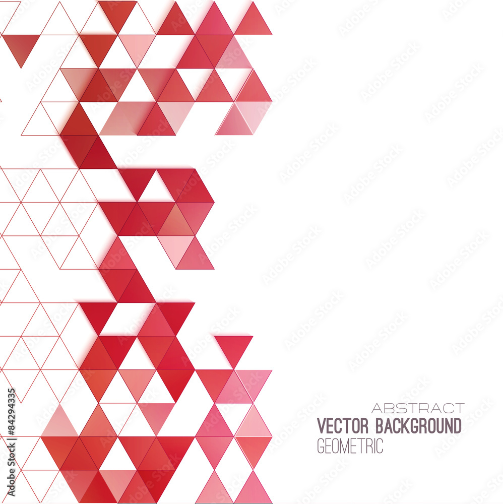 Poster abstract color triangles poster.