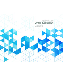 Abstract color triangles poster. 