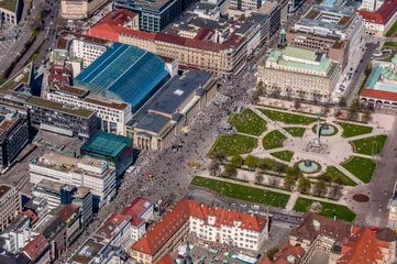 Foto auf Acrylglas Luftbild Schlossplatz Stuttgart