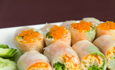 noodle rolls with vegetables