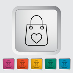 Bag store single icon.