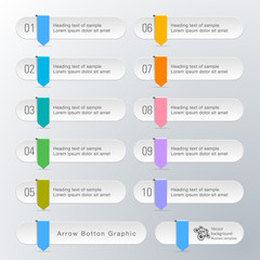 Infographics Vector Arrow Button