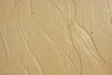 Fototapeta na wymiar The surface of the sand