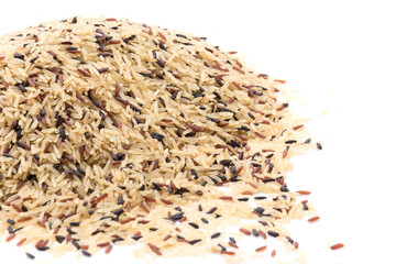 brown rice grains