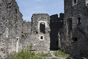 Fototapeta na wymiar The ruins of the old castle