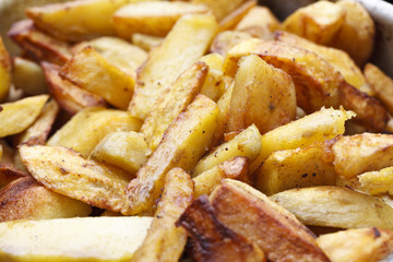 juicy fried potatoes