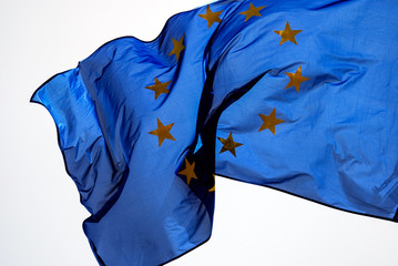 Flag of Europe on wind