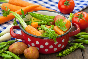 Various Vegetables in the pot