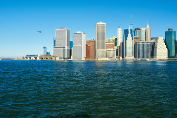 Fototapeta na wymiar Lower Manhattan skyline view from Brooklyn