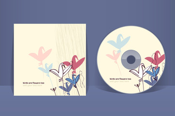 CD cover design template. EPS 10 vector, transparencies used