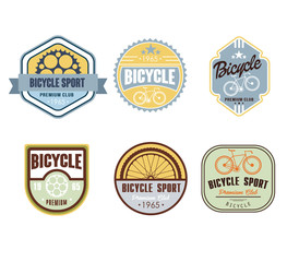 Obraz premium Typographic Bicycle Themed Label Design Set - Bike Shop 