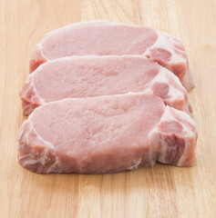 raw meat pork steak