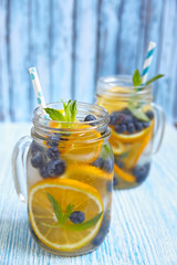 Orange Blueberry Detox Water
