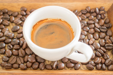Perfect shot of hot espresso
