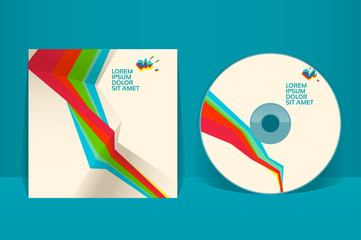 CD cover design template. EPS 10 vector, transparencies used