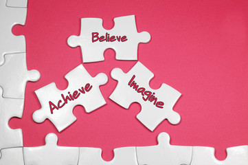 Achieve Believe Imagine Text - Business Concept