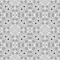 Seamless outline floral pattern