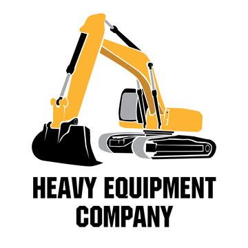 heavy equipment logo icon vector