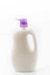Gel, Foam Or Liquid Soap Plastic Bottle White.