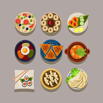 Korean food Vector Illustration