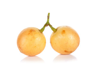 Mafai or Baccaurea ramiflora isolated on white background