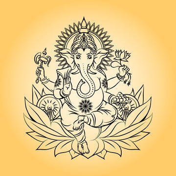 Lord ganesha indian god with elephant head © K3Star