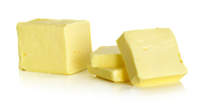 butter isolated on the white background