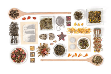 tea on white background 