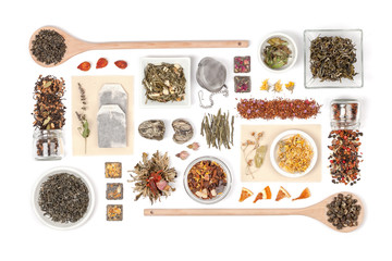 tea on white background 