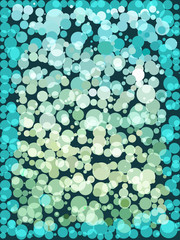 Abstract shiny blue bubble background