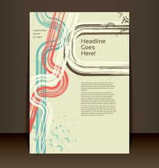 Flyer, leaflet, booklet layout. Editable design template.