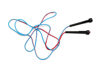 skipping rope isolated on white