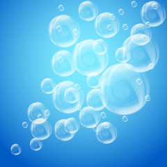SPA aqua background with soap bubbles