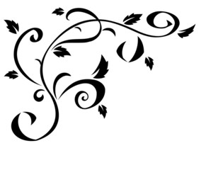 Black floral element for design 2