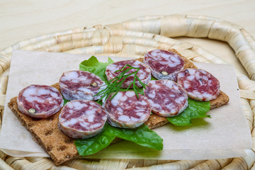 Salami sandwich