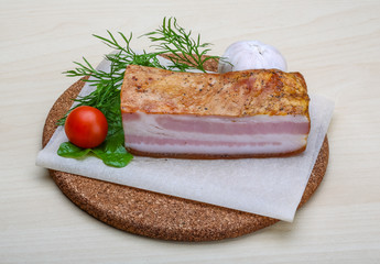 Raw bacon