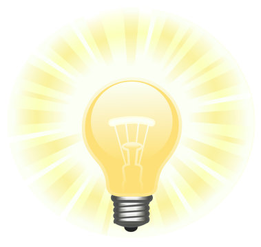 Glowing light bulb 2