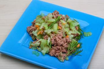 Tuna and celery salad