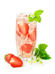 strawberry cocktail with fresh berries