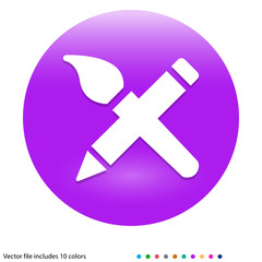 Obraz premium Multicolored App Button